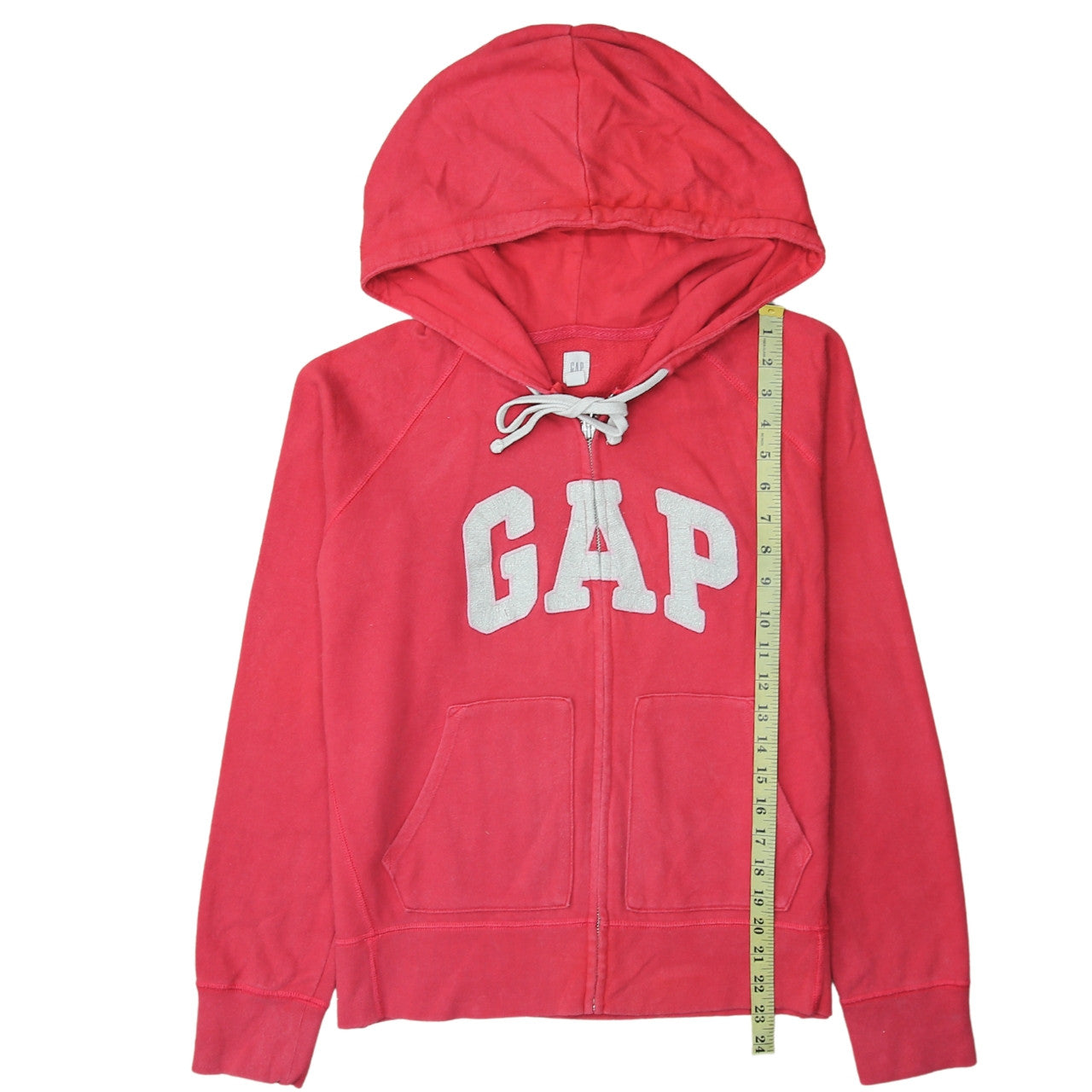 GAP Women's Red Full Zip Hoodie Size M Cotton Blend Casual