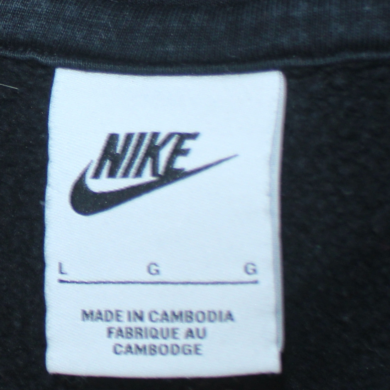 Nike Women’s Black Large Pullover Hoodie with Logo Print