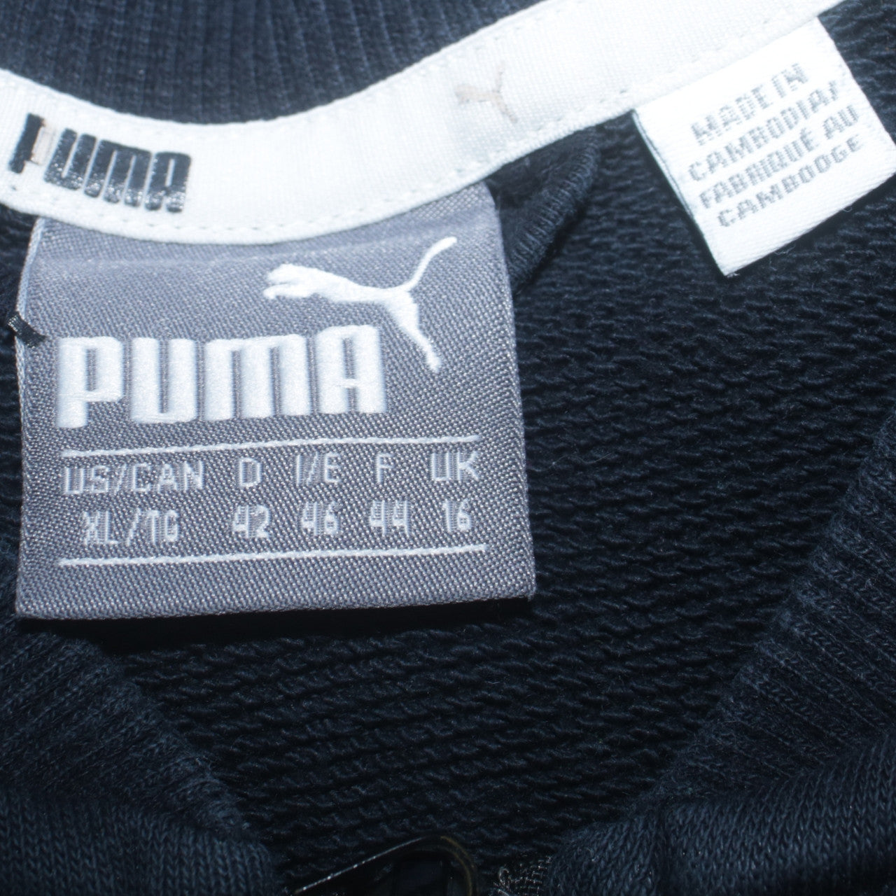 Puma Women Black Full Zip Hoodie XL Sportswear Comfortable Style