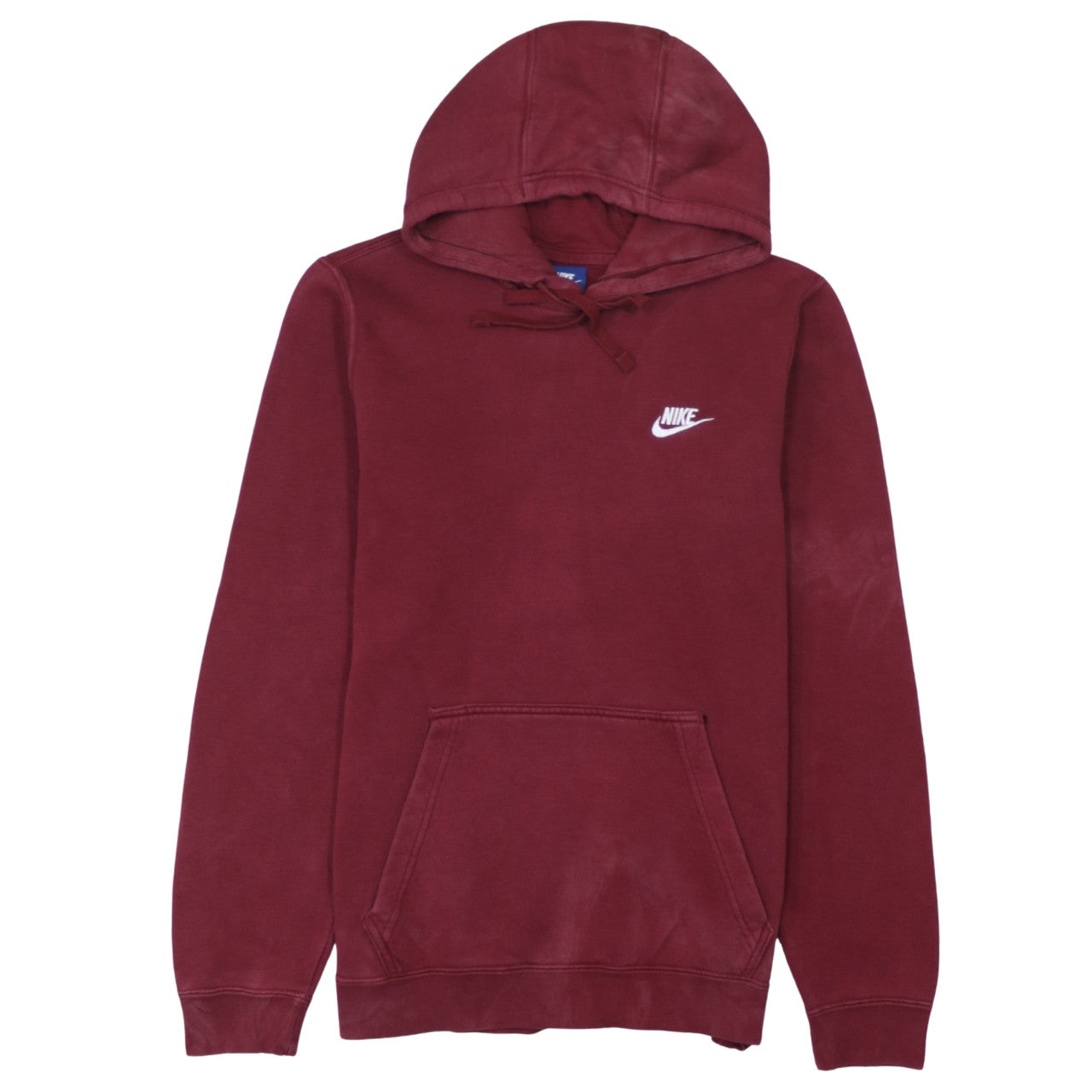 Nike Men's Red Pullover Hoodie Small Logo Fleece Sweatshirt