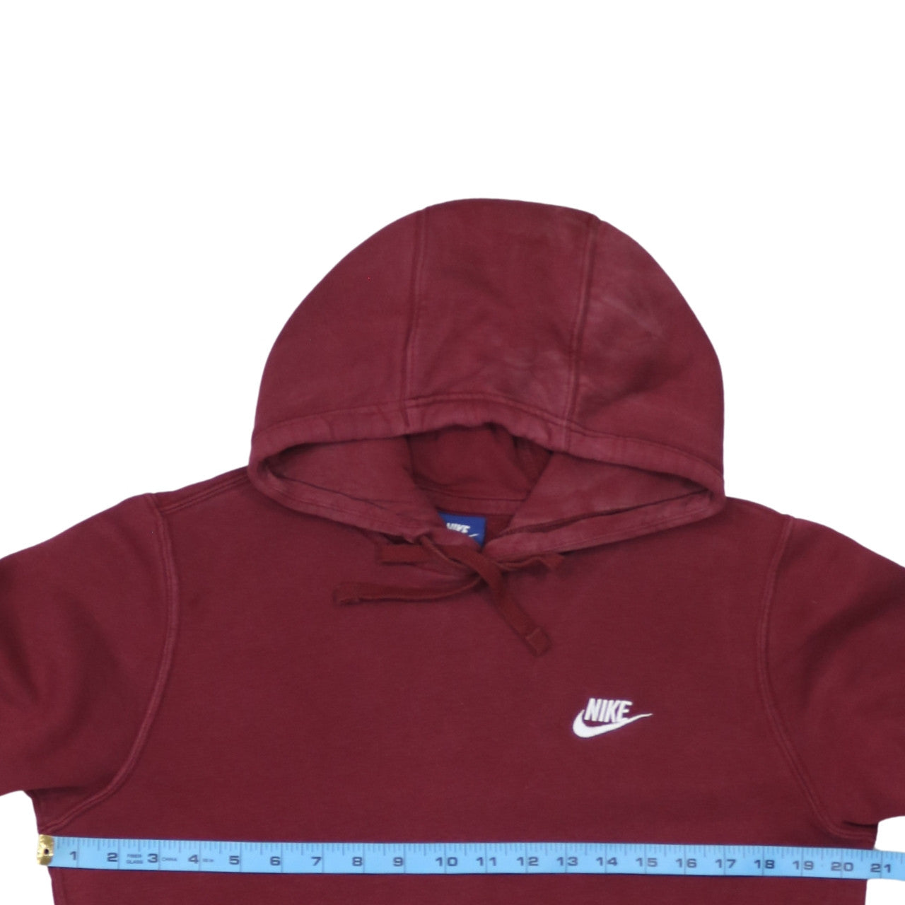 Nike Men's Red Pullover Hoodie Small Logo Fleece Sweatshirt