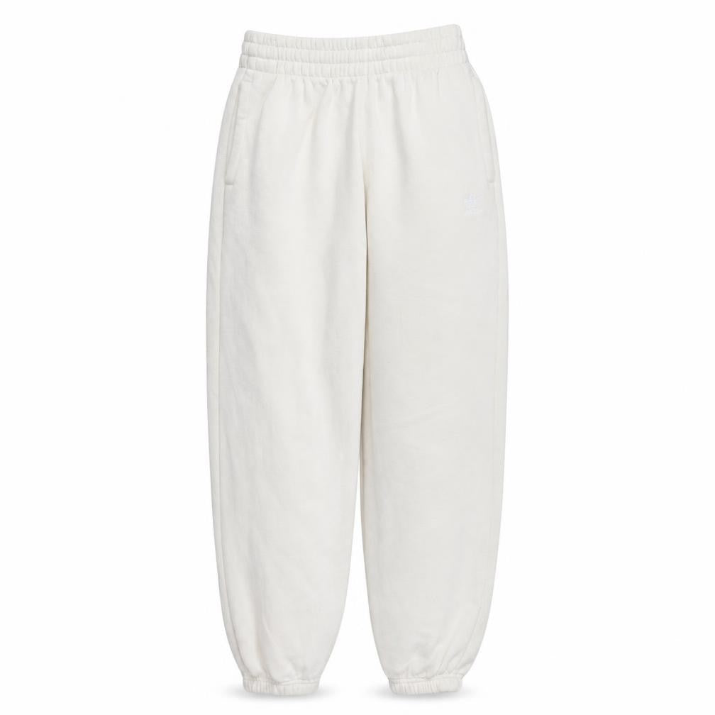 Adidas Women's White Sweatpants Size 10 Tapered Fleece Joggers