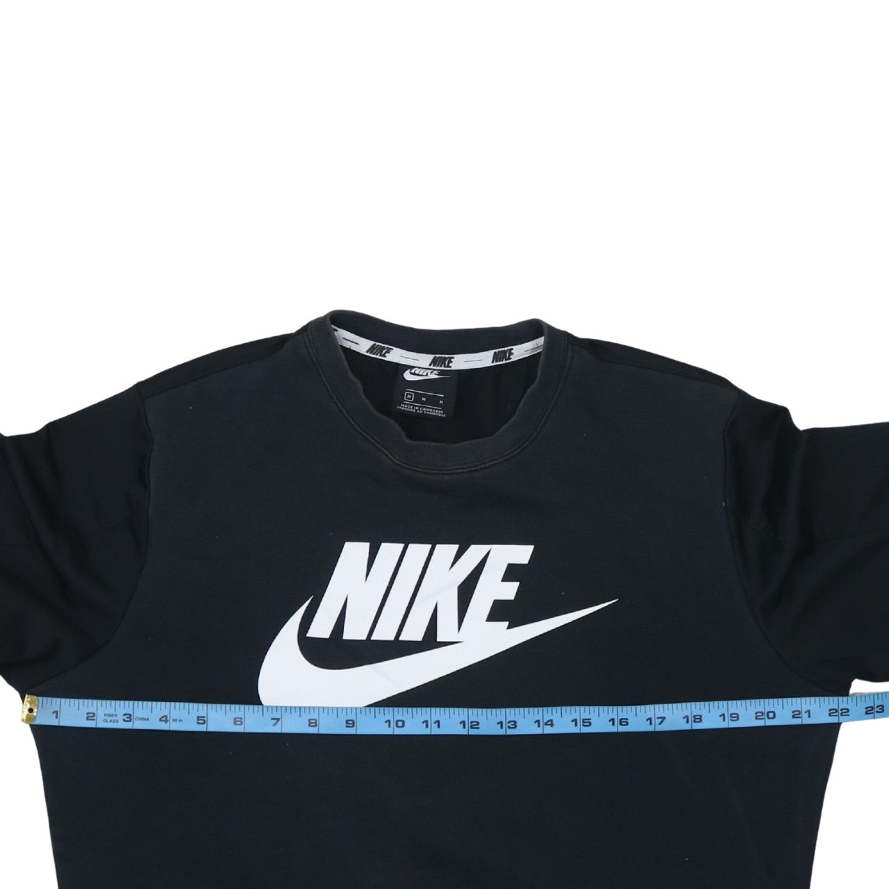 Nike Men's Black Medium Crew Neck Pullover Sweatshirt with Logo