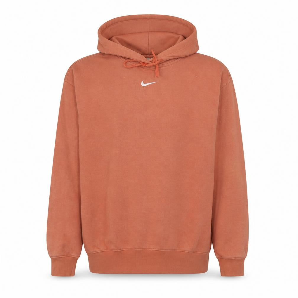 Nike Men's Brown Small Pullover Hoodie Logo Fleece Sweatshirt