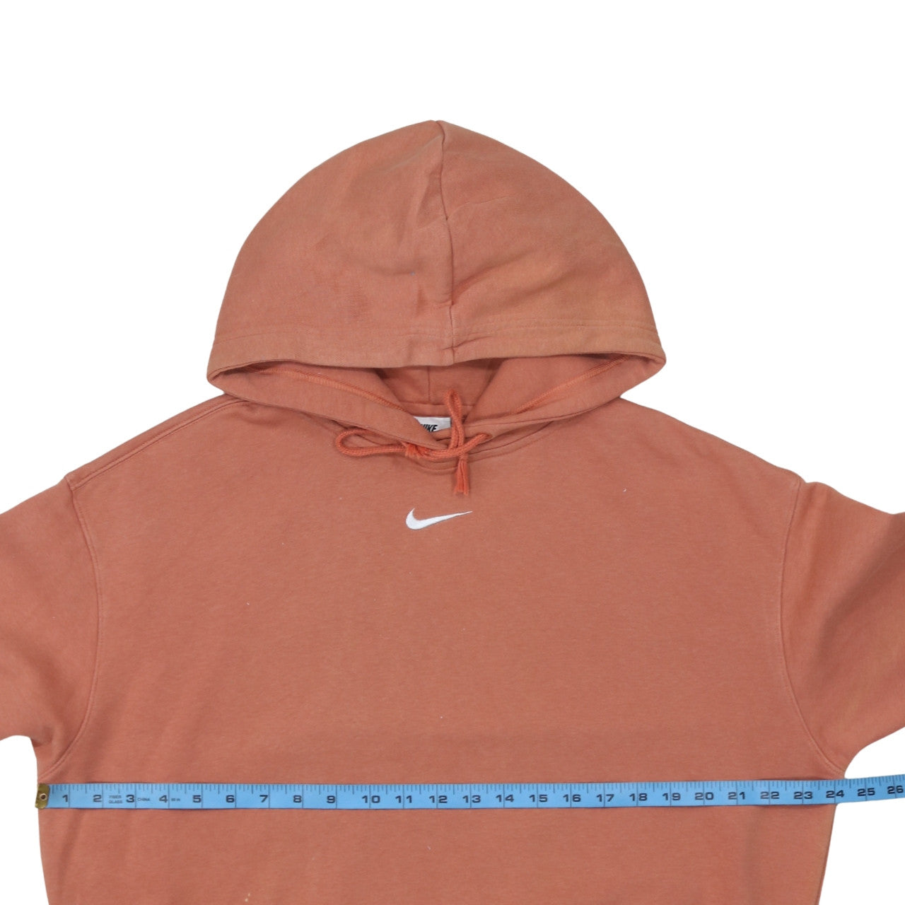 Nike Men's Brown Small Pullover Hoodie Logo Fleece Sweatshirt