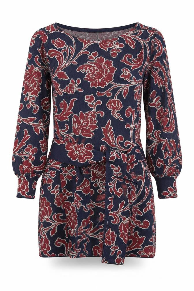 Zara Women Multicoloured S Floral Belted Shift Dress