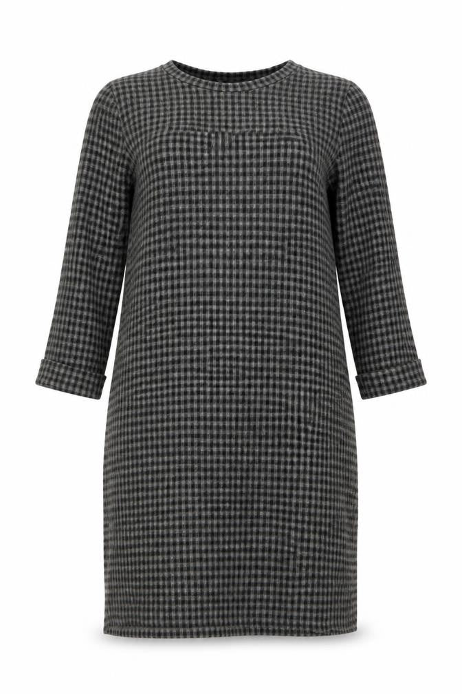 Marks and Spencer Women Black Check Shift Dress Size 14