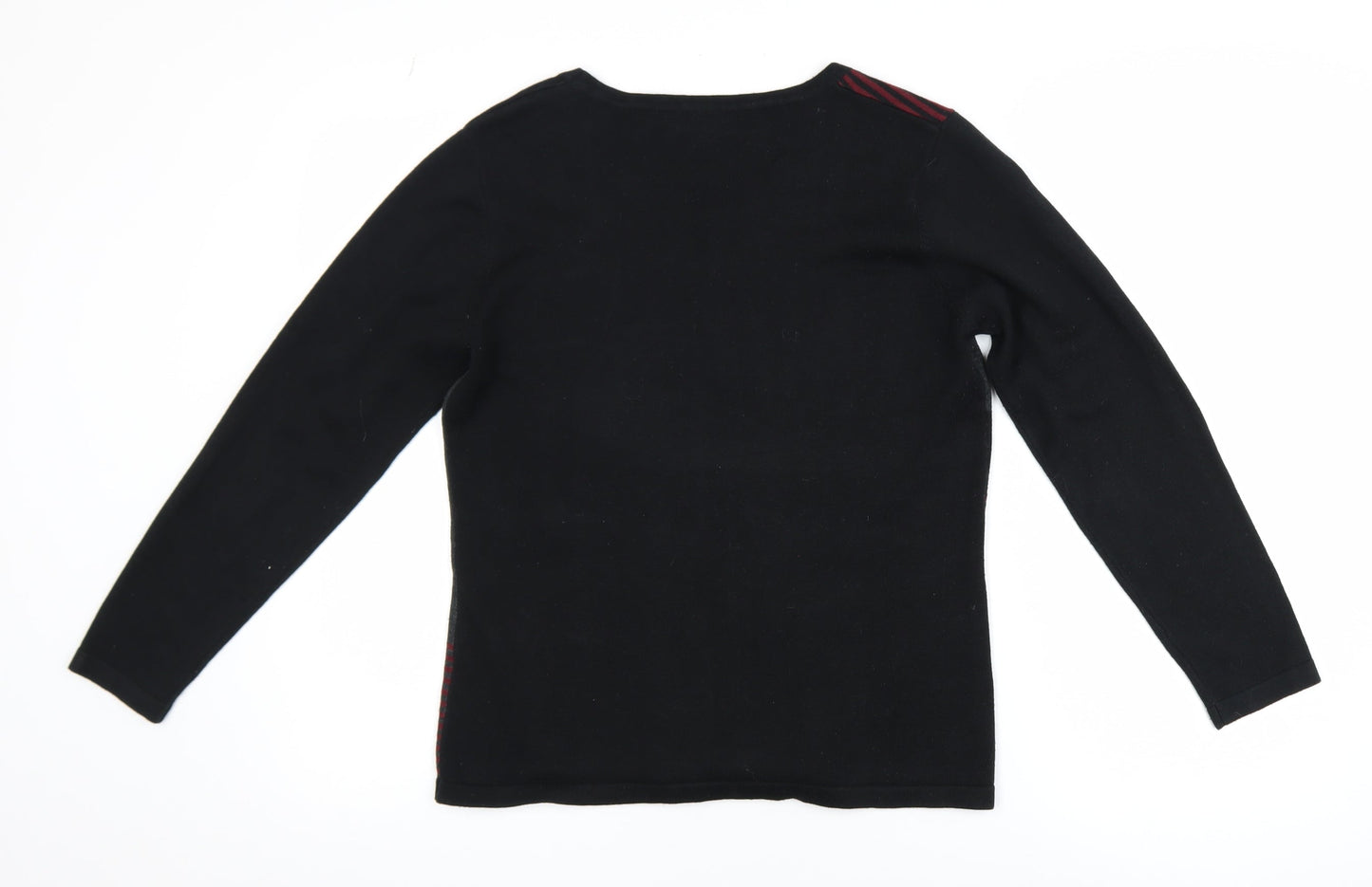 Chianti Men’s Black Geometric Knit Pullover Jumper Size S