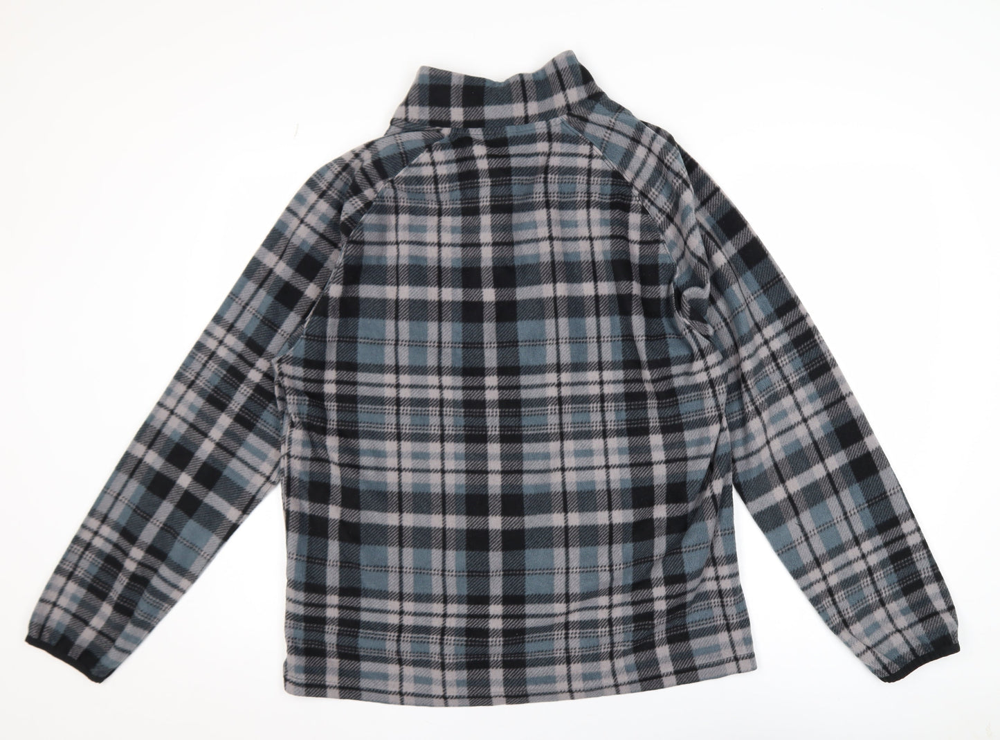 Outdoor Products Men's Grey Plaid 1/4 Zip Fleece Sweatshirt XL