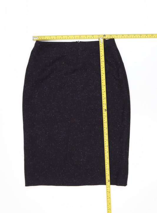 Jaeger Women Black Wool Cashmere Pencil Skirt Size 10 Lined