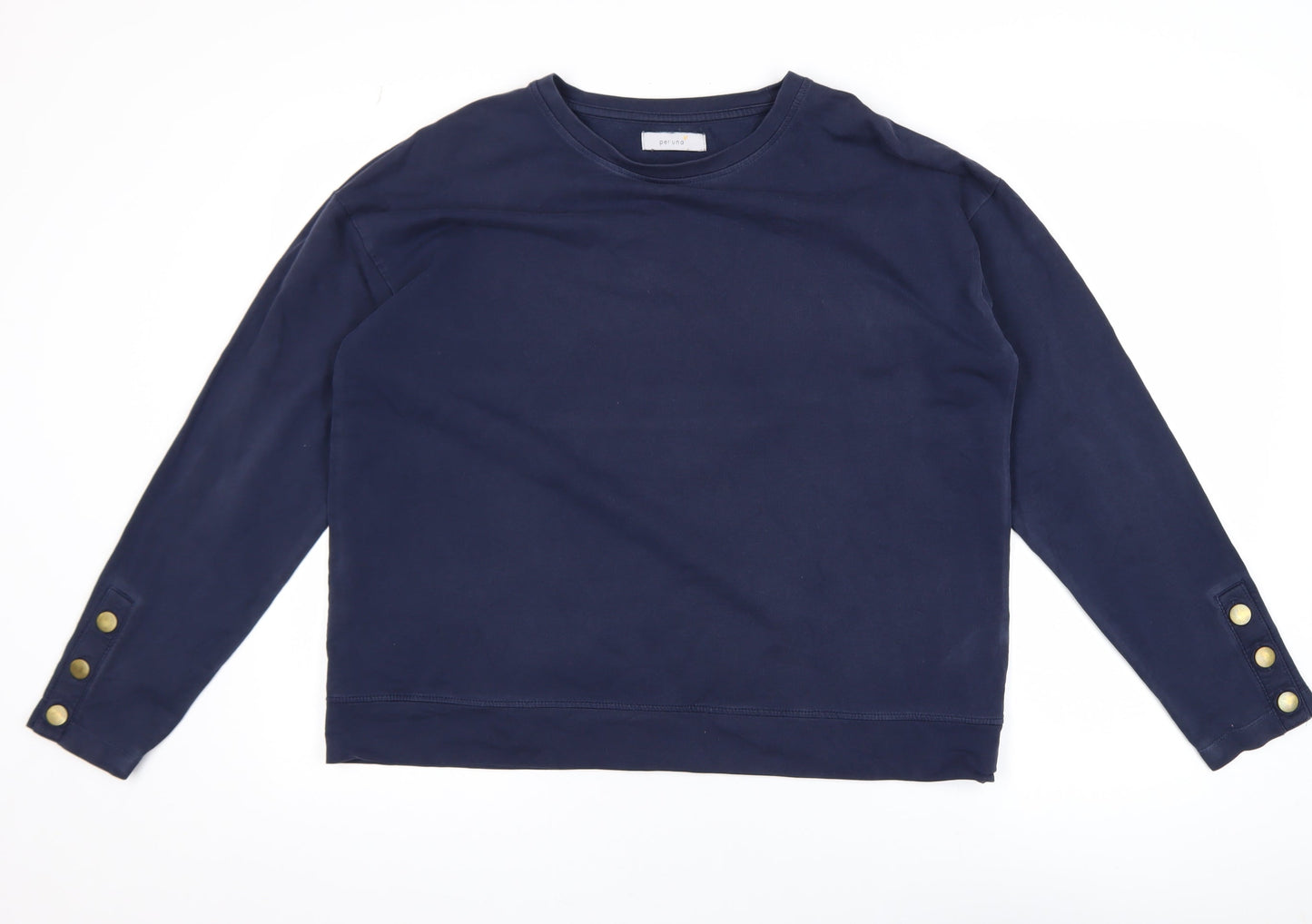 Marks and Spencer Men’s Blue Regular Fit Cotton Sweatshirt Size L