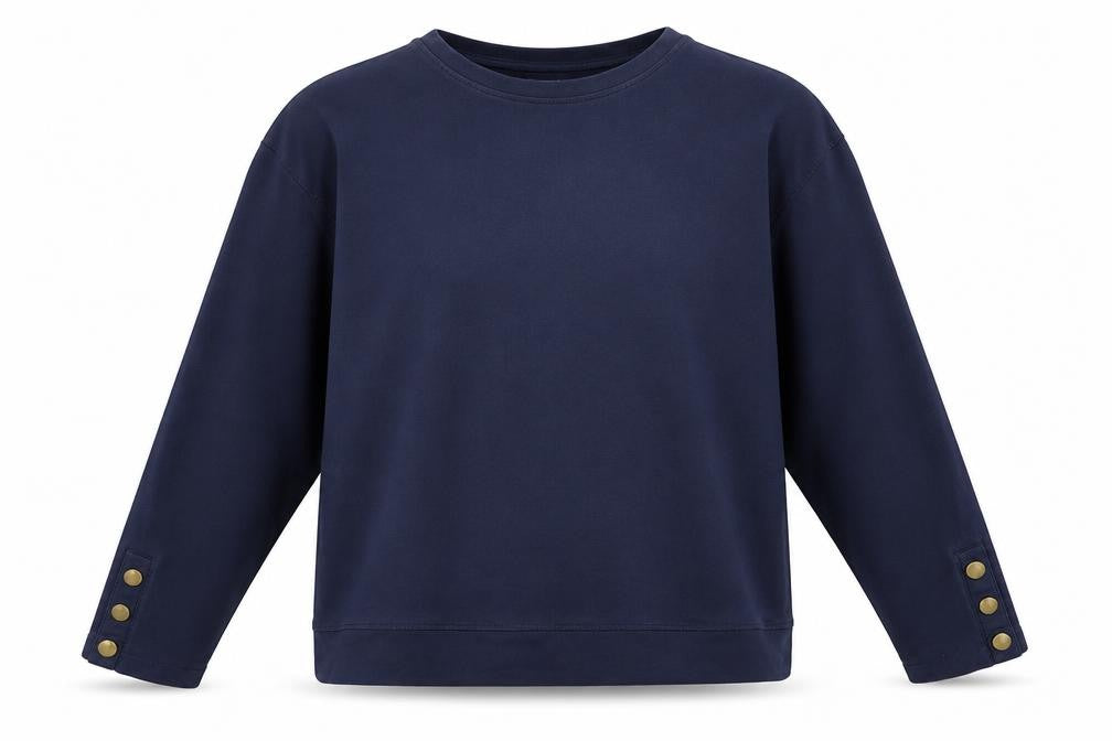 Marks and Spencer Men’s Blue Regular Fit Cotton Sweatshirt Size L