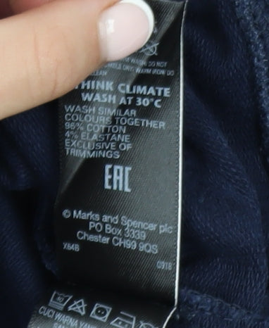 Marks and Spencer Men’s Blue Regular Fit Cotton Sweatshirt Size L