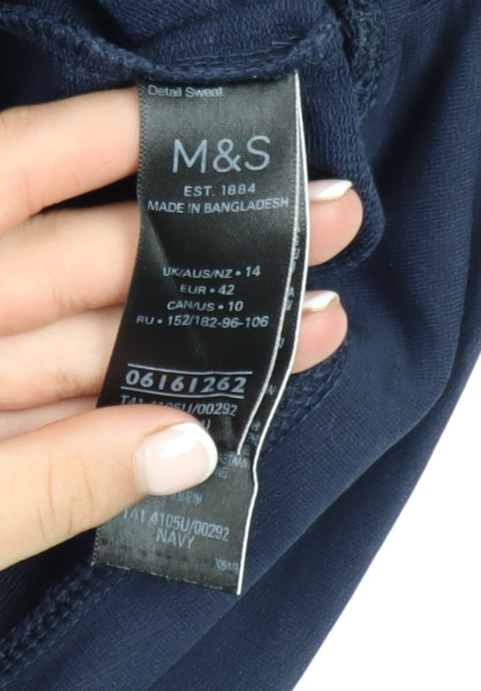Marks and Spencer Men’s Blue Regular Fit Cotton Sweatshirt Size L