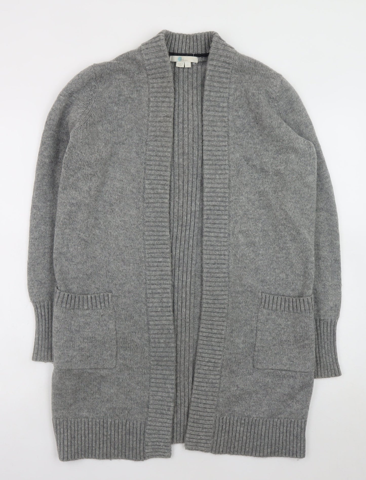 Boden Women's Grey Wool Blend Long Cardigan Size S