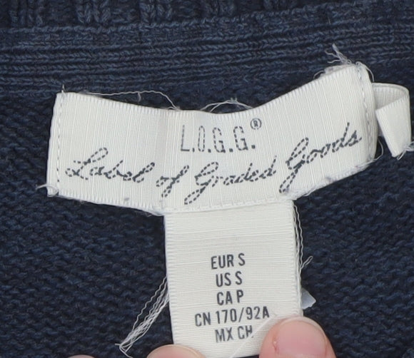 L.O.G.G. Mens Blue Cotton NY36 Crew Neck Pullover Jumper Size S