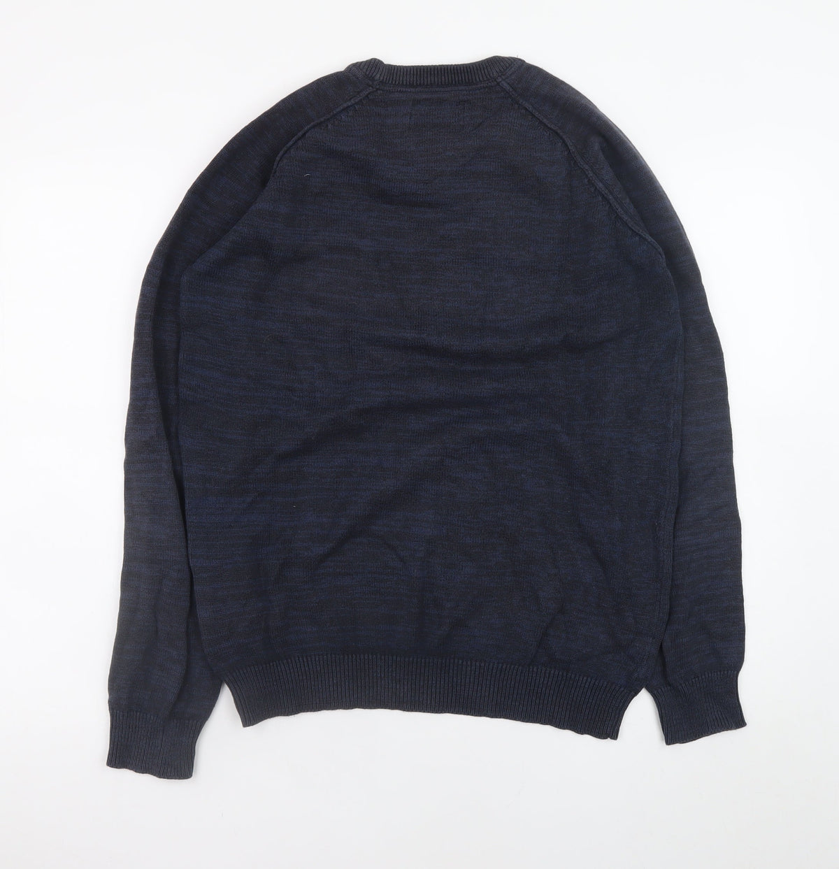 Brand and care label for PRODUKT Men's Blue XL Crew Neck jumper