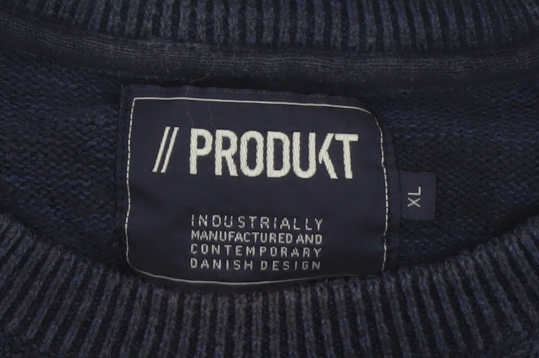 Additional view of PRODUKT Men's Blue XL Crew Neck jumper