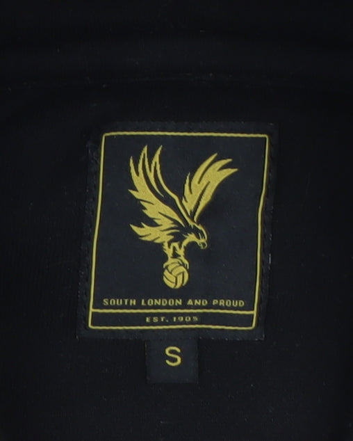 Crystal Palace Men’s Black Grey Gold Pullover Hoodie S Football Style