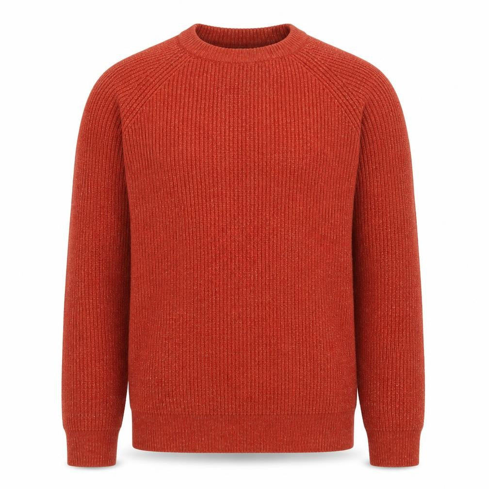 Marks and Spencer Men's Red Ribbed Knit Pullover Jumper Size M