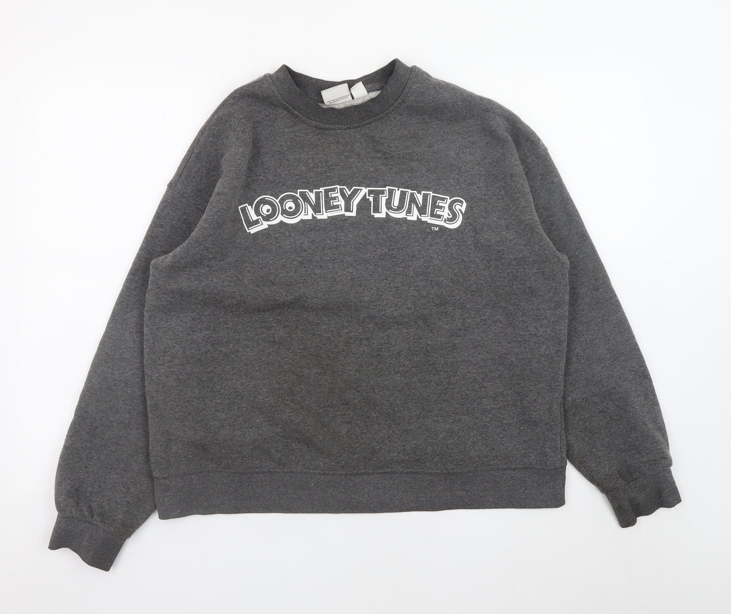 Looney Tunes Women's Grey Crew Neck Sweatshirt Size M 12/14