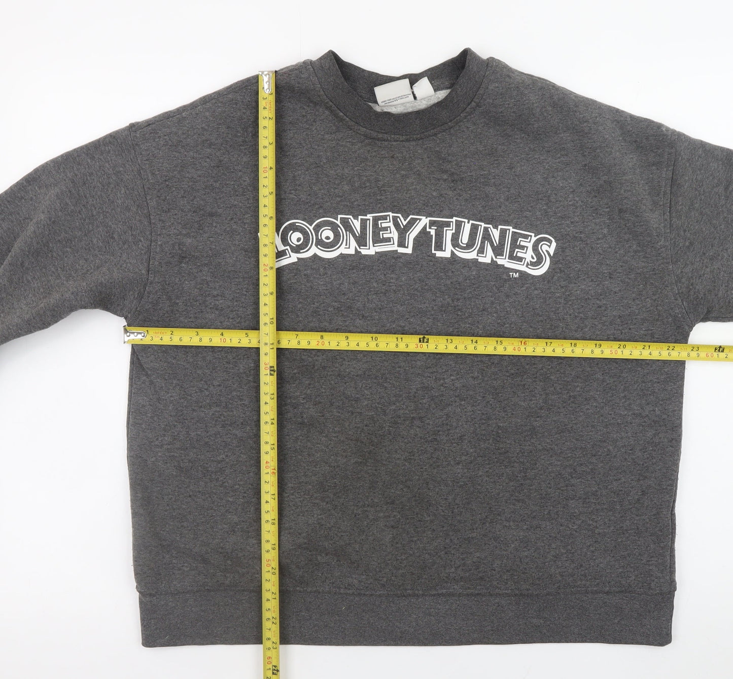 Looney Tunes Women's Grey Crew Neck Sweatshirt Size M 12/14