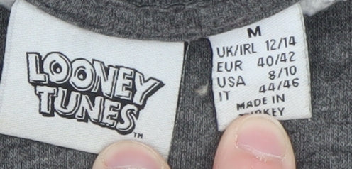 Looney Tunes Women's Grey Crew Neck Sweatshirt Size M 12/14