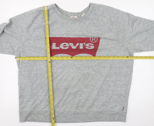 Levi's Men's Grey 3XL Graphic Logo Pullover Sweatshirt