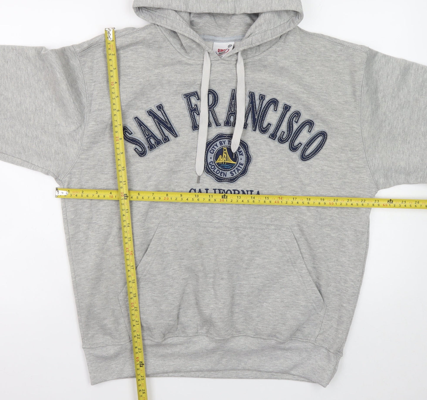 Dimco Apparel Men's Grey Pullover Hoodie M San Francisco Embroidered