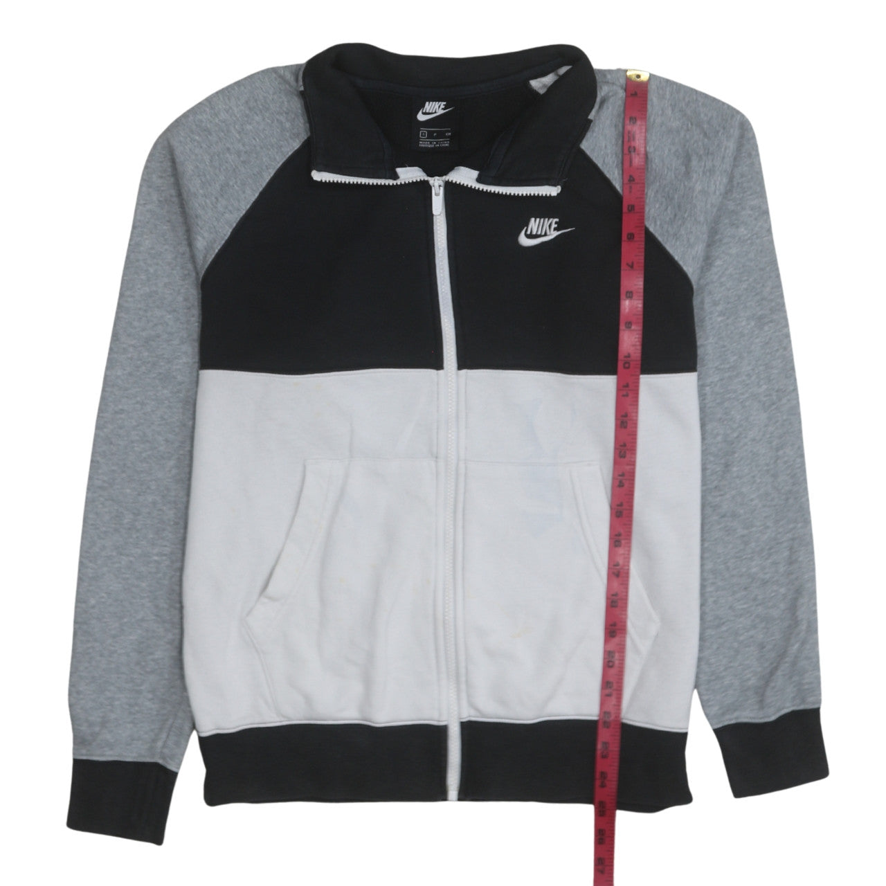 Nike Men's Black Grey White 2XL Colourblock Track Jacket