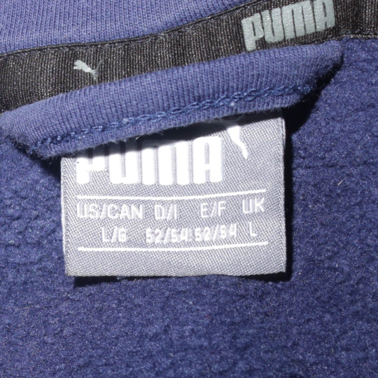 Puma Men's Blue Full Zip Hoodie Size L Sportswear Fleece