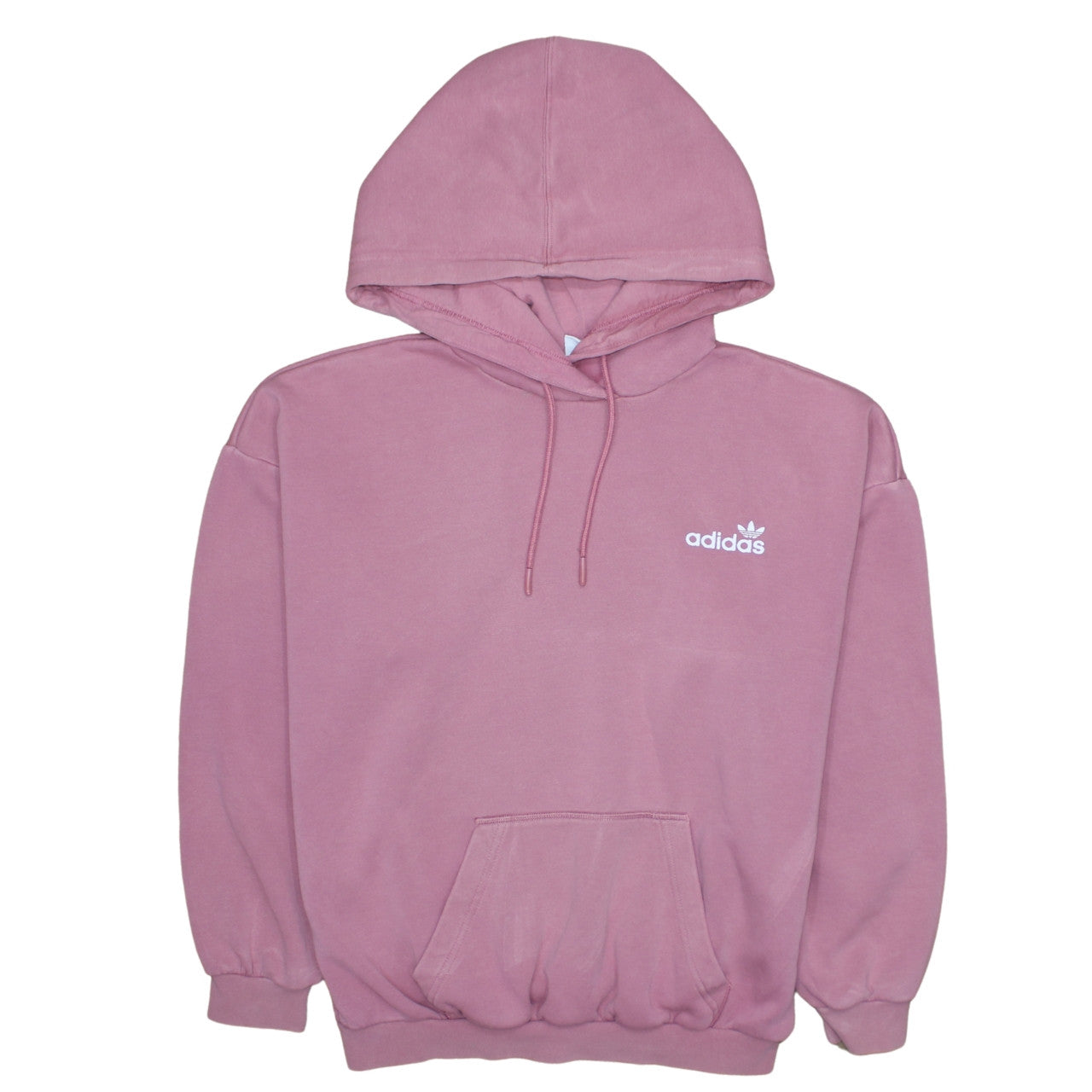 Adidas Womens Pink Pullover Hoodie Size 4 Cotton Blend Casual