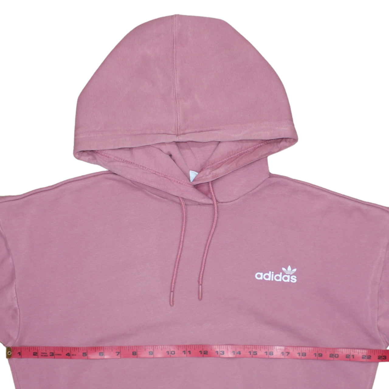 Adidas Womens Pink Pullover Hoodie Size 4 Cotton Blend Casual