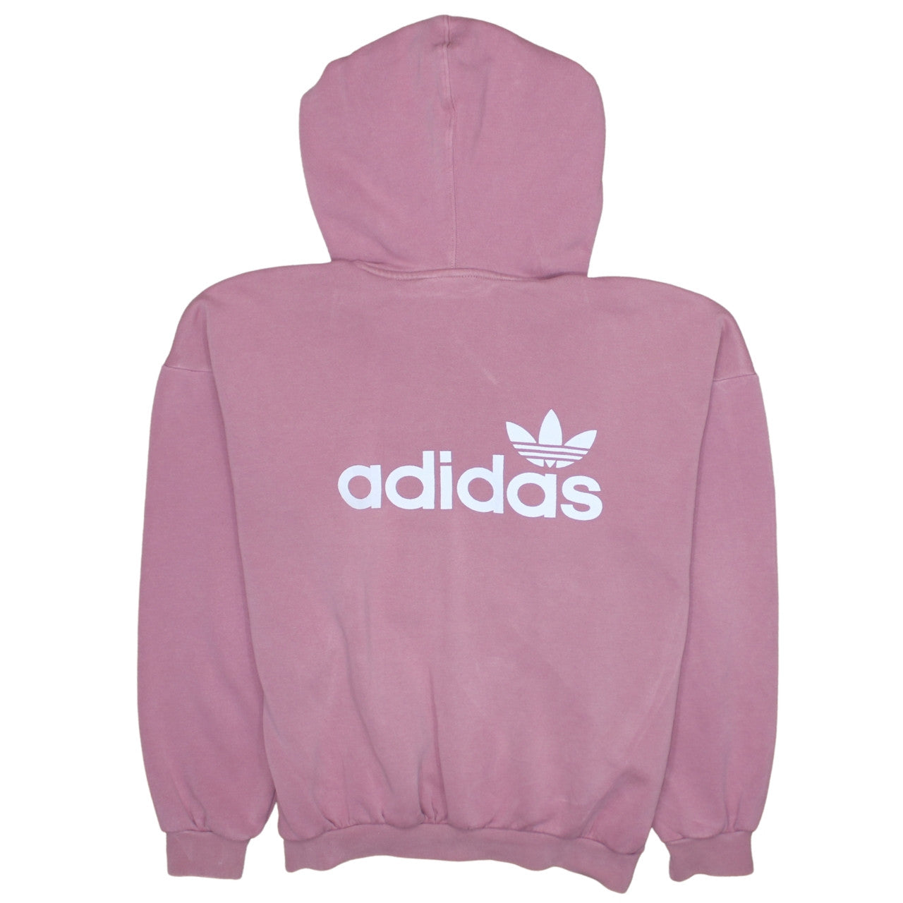 Adidas Womens Pink Pullover Hoodie Size 4 Cotton Blend Casual