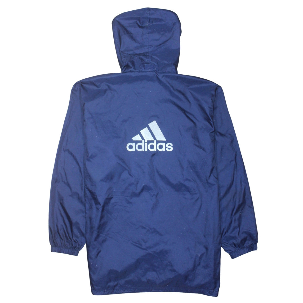 Adidas Women's Blue Hooded Windbreaker Jacket Size L Waterproof