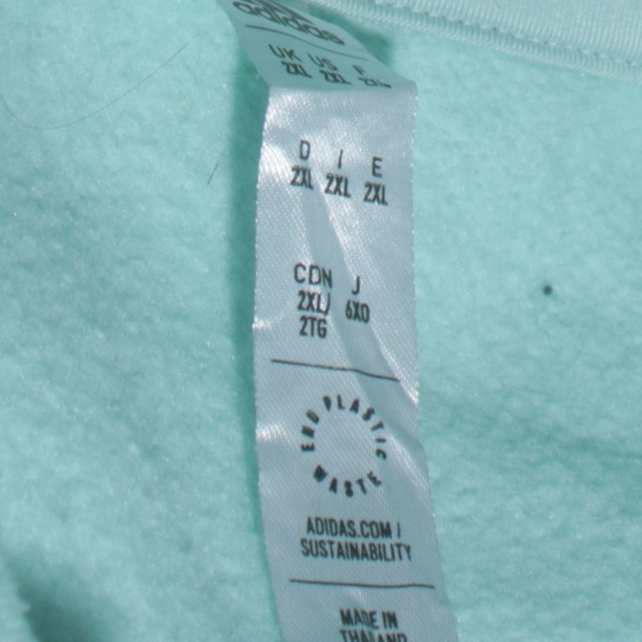 Adidas Women’s Mint Green Pullover Hoodie 2XL Cotton Blend