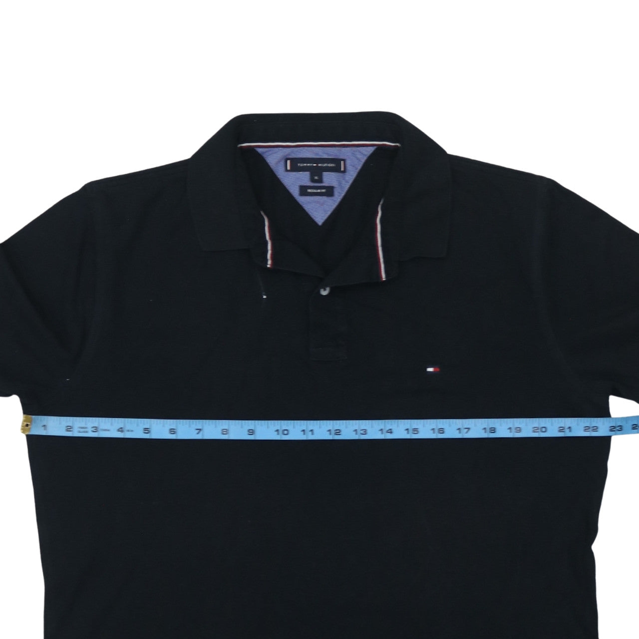 Tommy Hilfiger Men's Black Cotton Regular Fit Polo Shirt XL