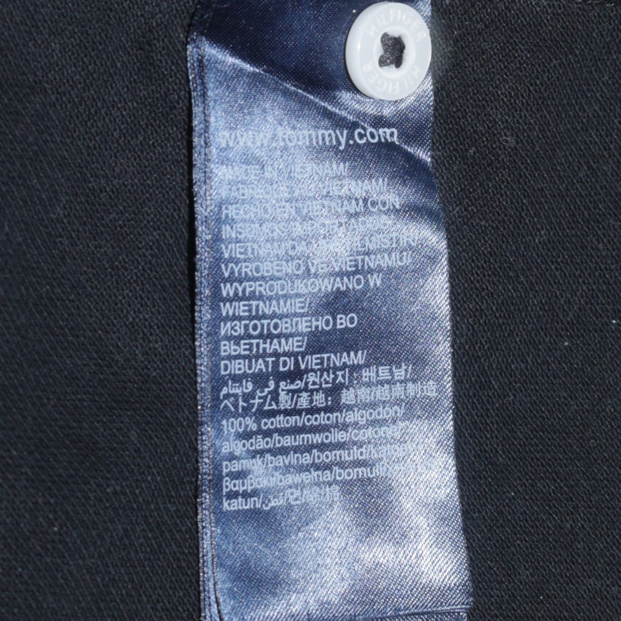 Tommy Hilfiger Men's Black Cotton Regular Fit Polo Shirt XL