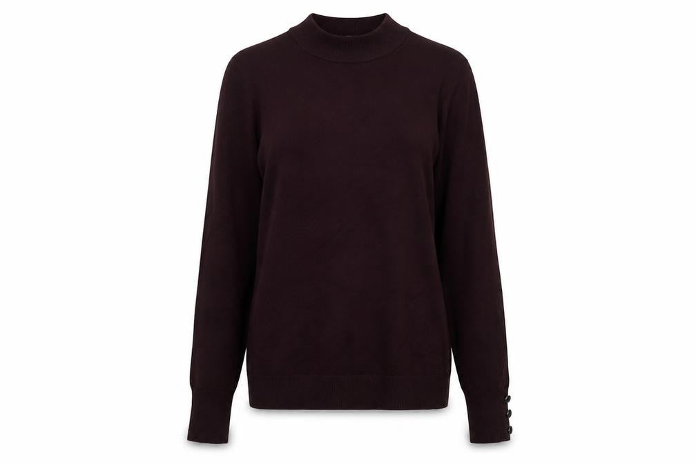 Nobody's Child Women's Purple Mock Neck Long Sleeve Jumper Size 8