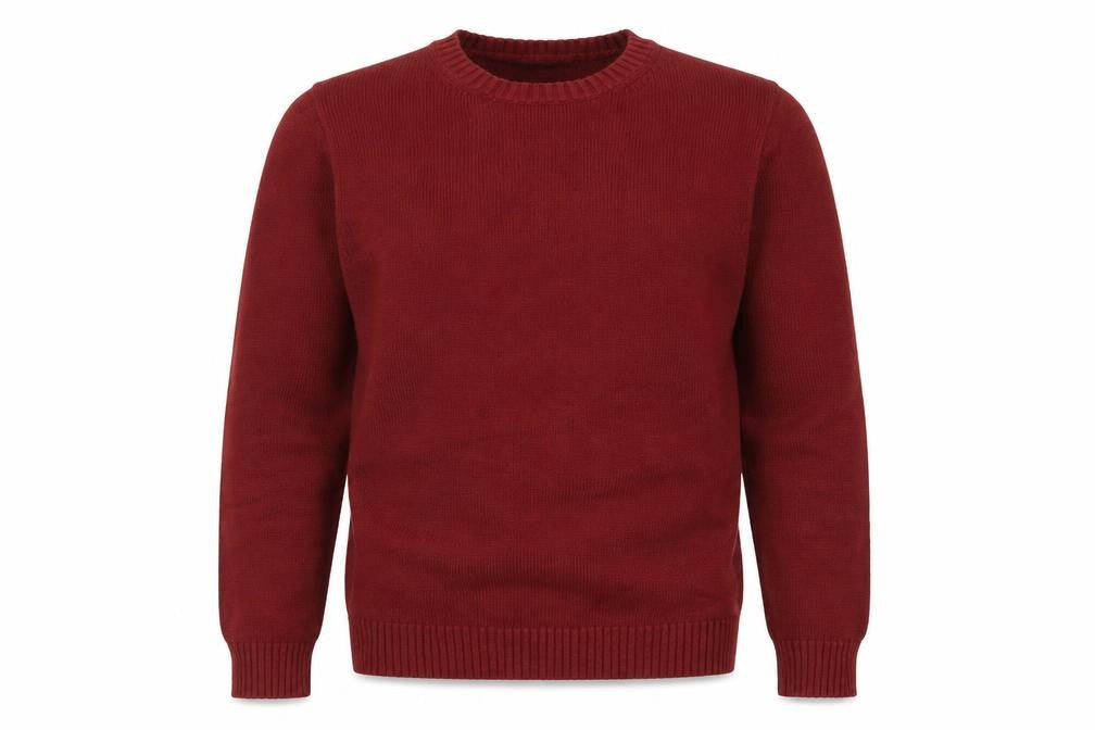 Marks and Spencer Men's Red Wool Blend Crew Neck Pullover Jumper S