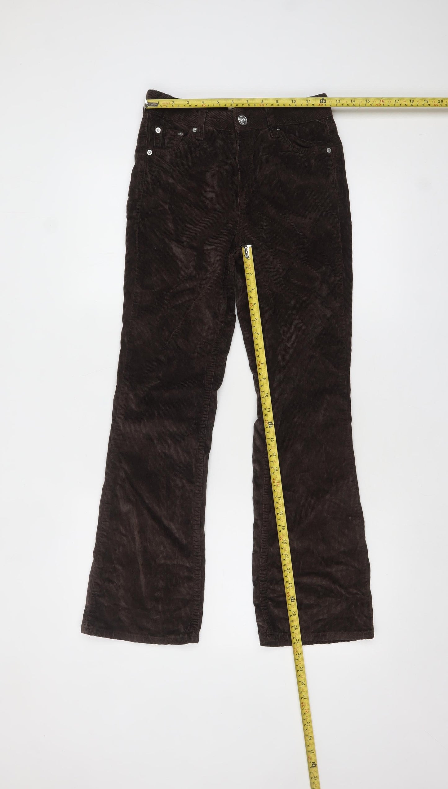 BDG Urban Outfitters Women's Brown Flared Corduroy Trousers Size 10