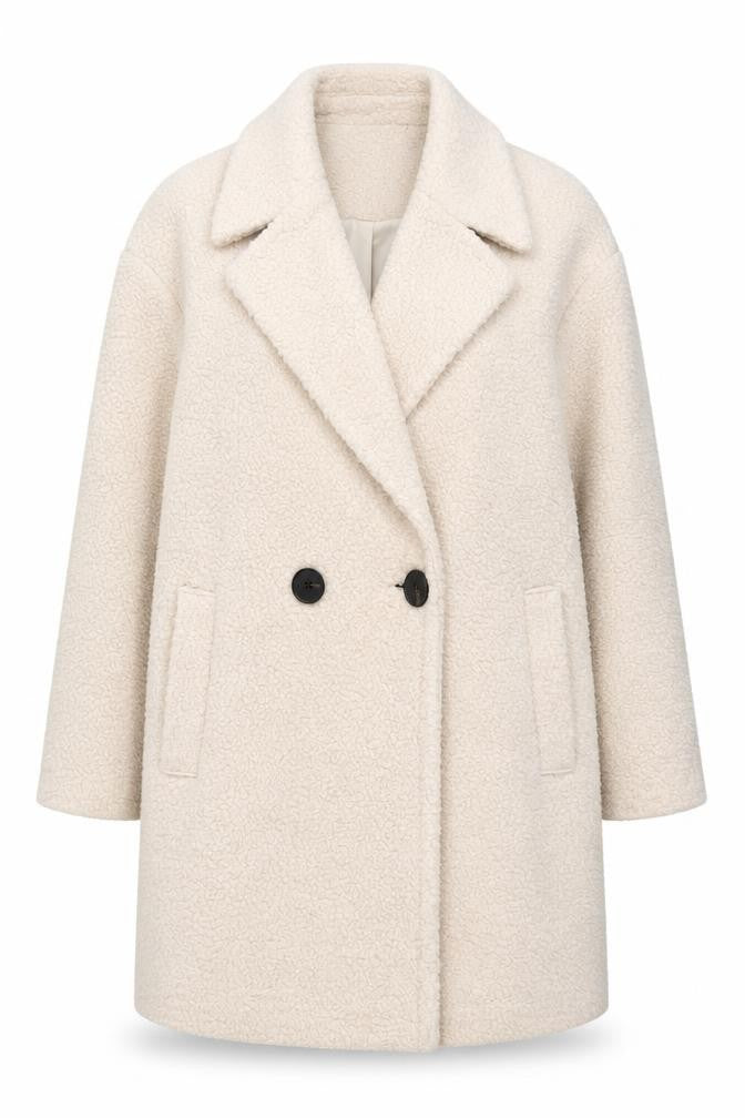 Marks & Spencer Women's Beige 10 Overcoat Fleece Lined Mid-Length