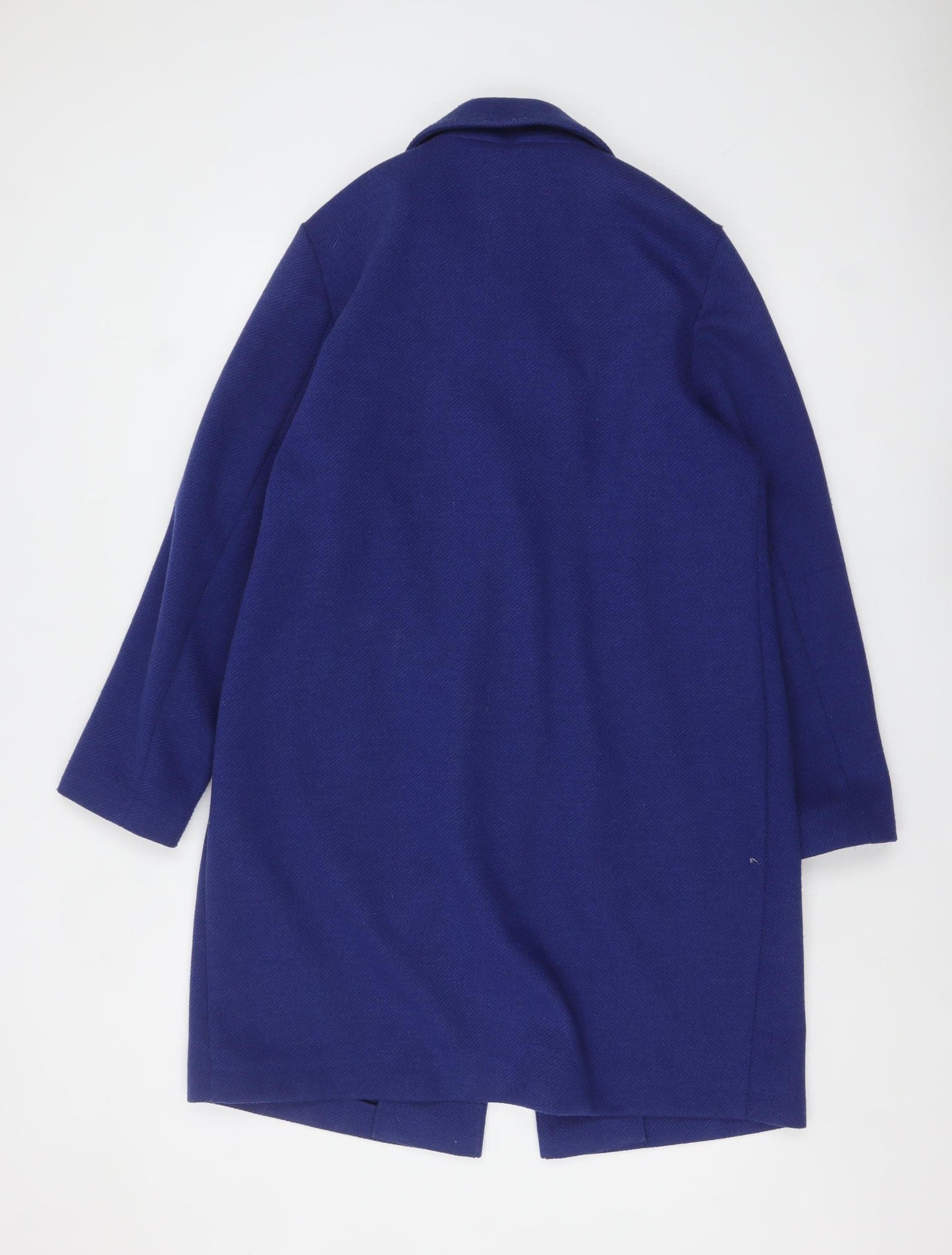 Marks and Spencer Women Blue Mid-Length Coat Size 14 Classic Style