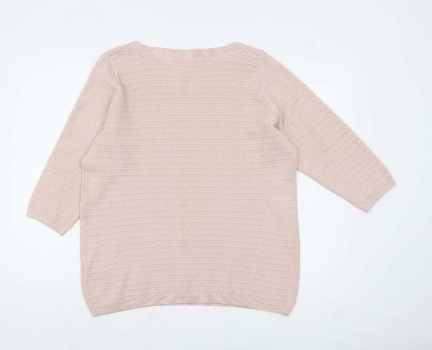 Marks and Spencer Women Pink Size 20 Crew Neck Acrylic Jumper
