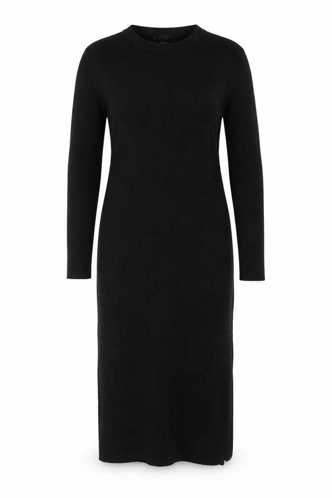 New Look Women’s Black Knit Bodycon Midi Dress Size 18