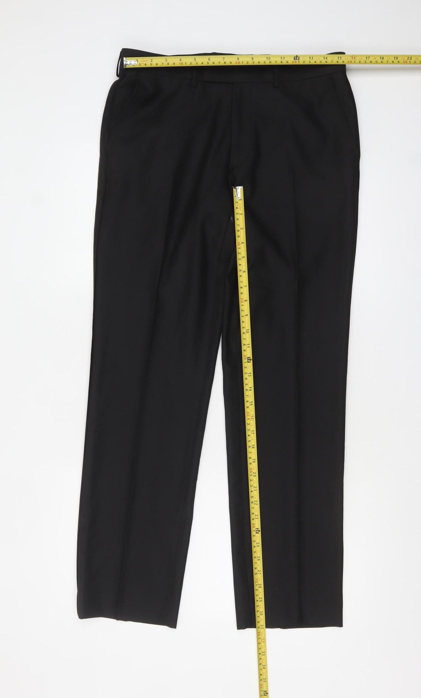 Marks and Spencer Men's Black 32L Dress Pants Trousers Formal Eveningwear