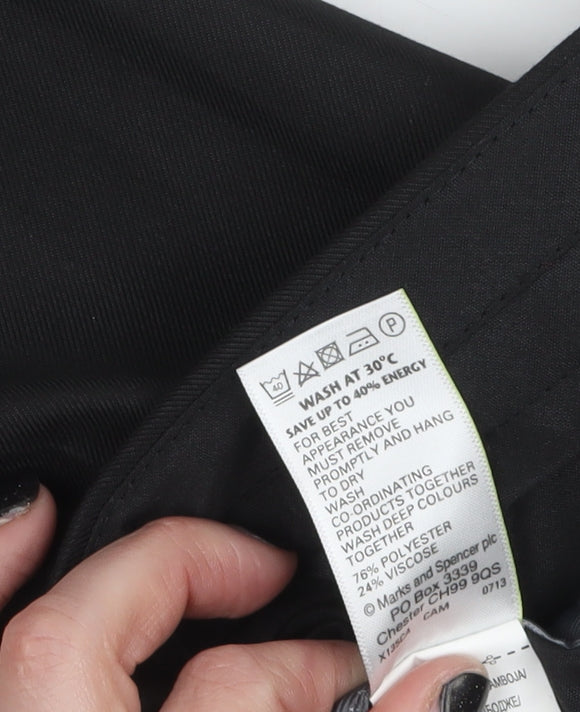 Marks and Spencer Men's Black 32L Dress Pants Trousers Formal Eveningwear