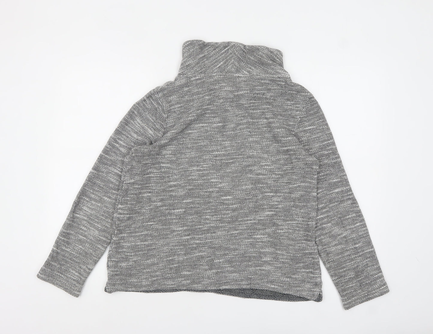 White Stuff Women Grey Knit Roll Neck Long Sleeve Top UK 12