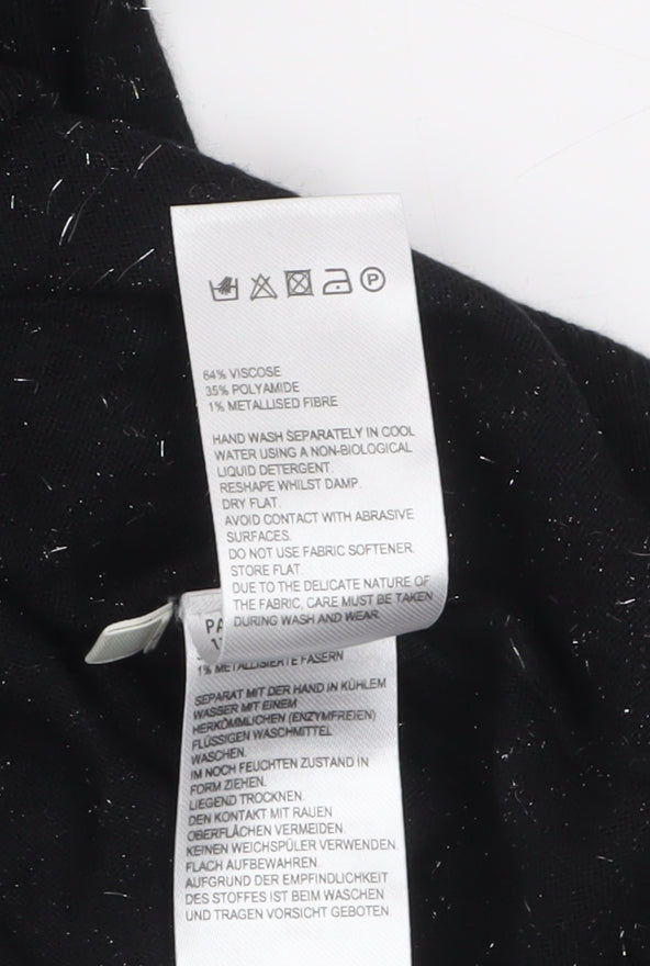 Whistles Women's Black Long Sleeve Crew Neck Pullover Jumper Size 10
