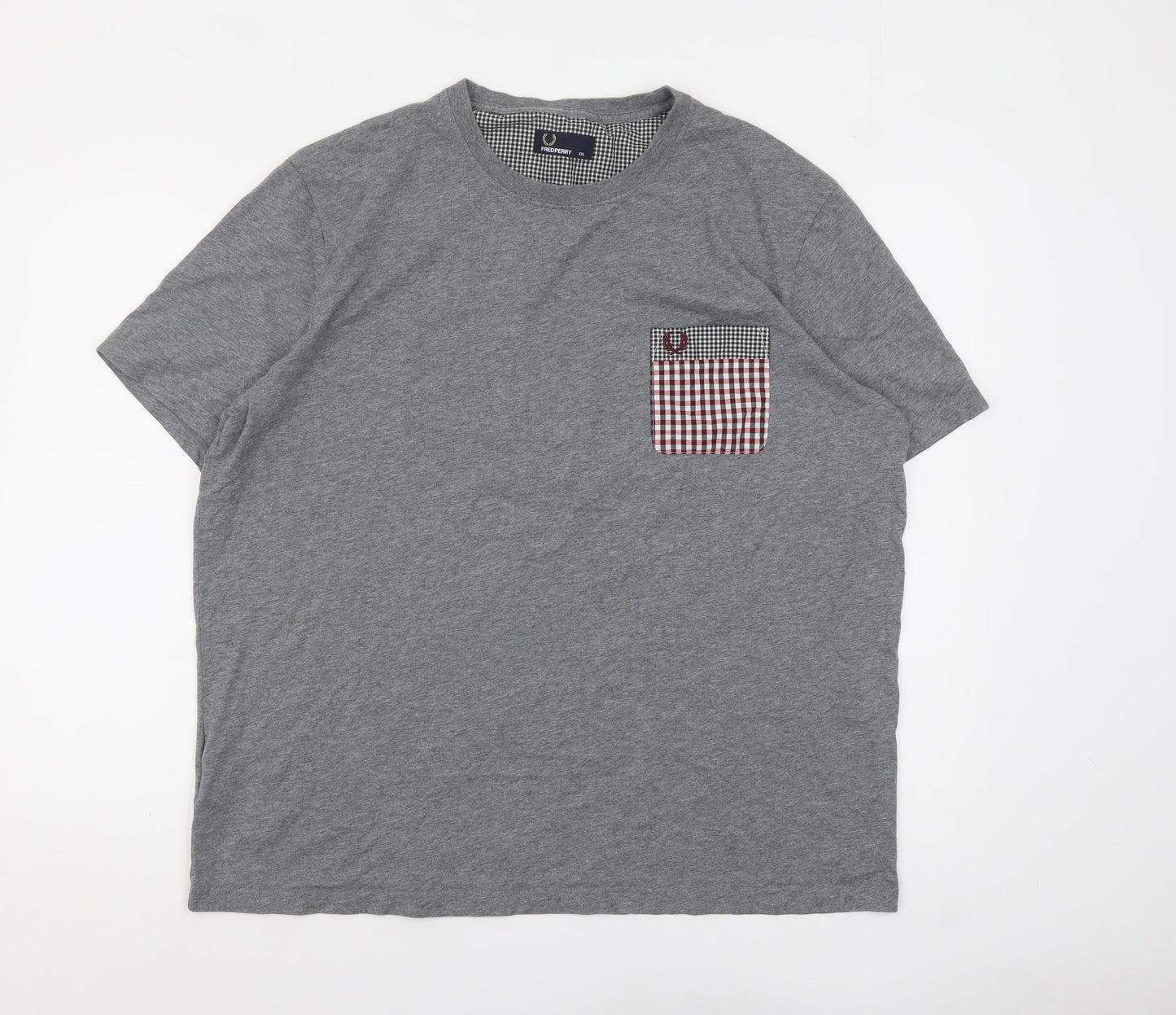 Fred Perry Men's Grey 2XL Classic Pocket T-Shirt